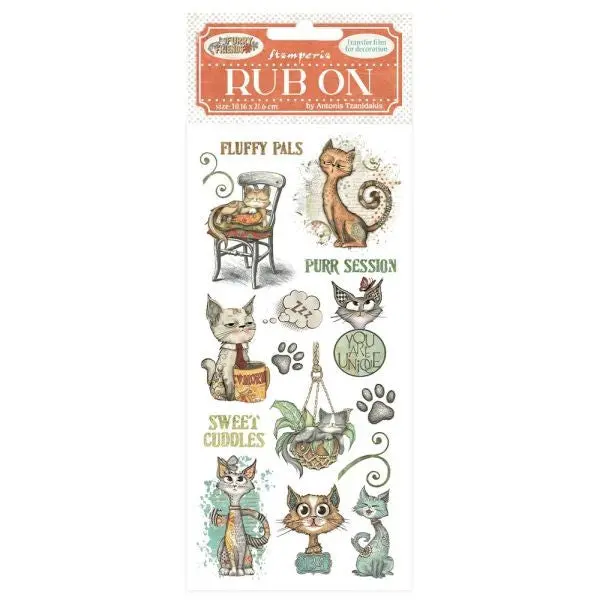 Furry Friends - Rub Ons - Cat 1