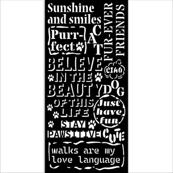 Furry Friends - Stencil - Quotes Pattern 1