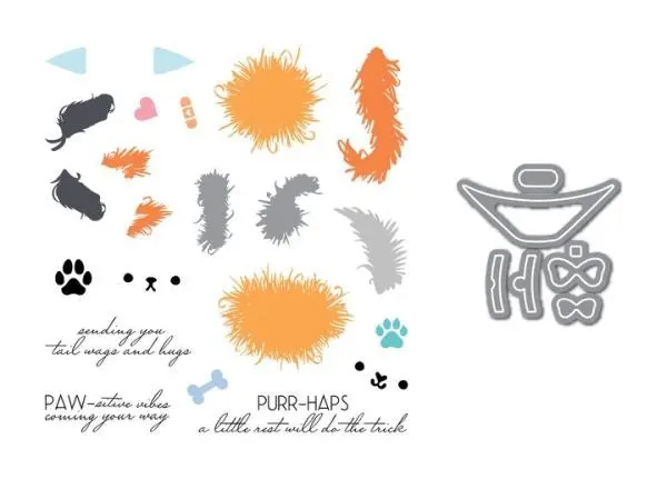 Fuzzy Wuzzies Cone Of Shame Add-On - Stamps & Dies 1