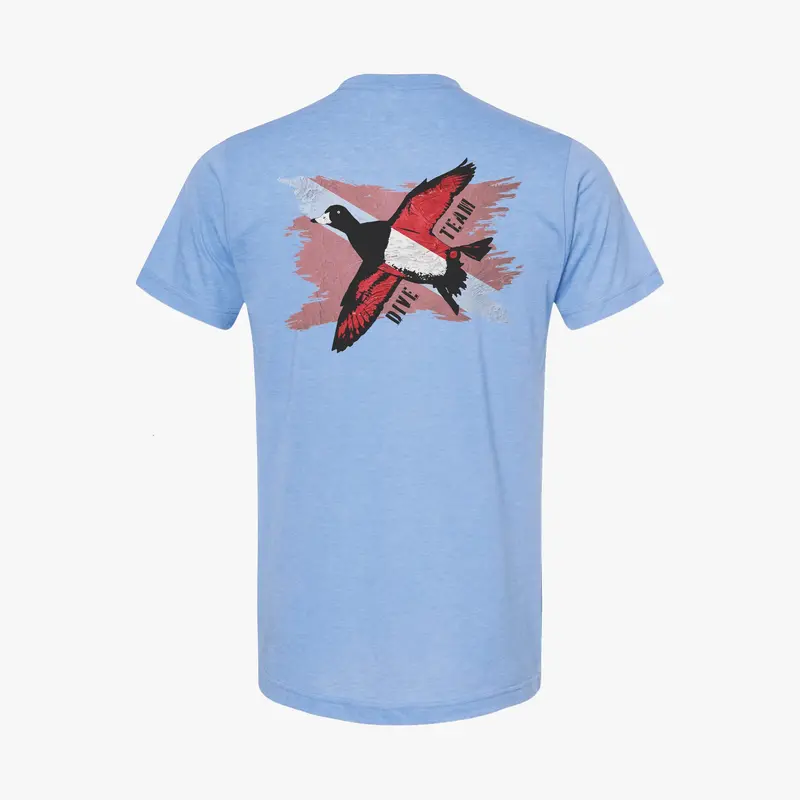 Gator Waders Dive Team Graphic Tee | Heather Blue 1