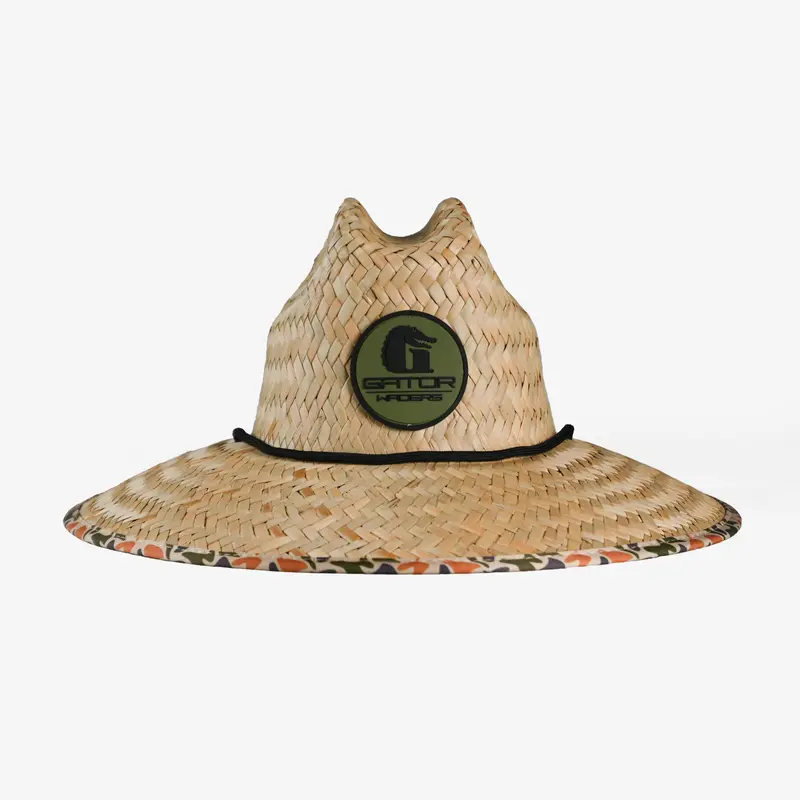 Gator Waders Straw Hat | Old School Camo 1