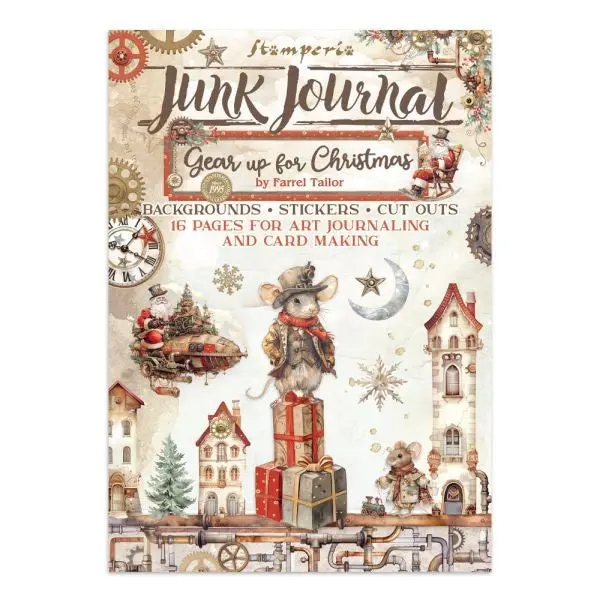 Gear Up For Christmas - Junk Journal Backgrounds, Stickers & Cut Outs 1