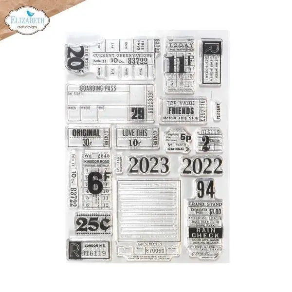 Get Crafty Planner Essential Collection - Tickets - Clear Stamps 1