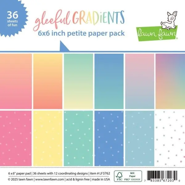 Gleeful Gradients - 6X6 Petite Paper Pack 1