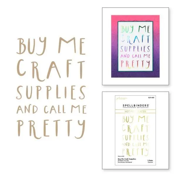 Glimmer Cardfront Sentiments Collection - Buy Me Craft Supplies Glimmer Hot Foil Plate 1