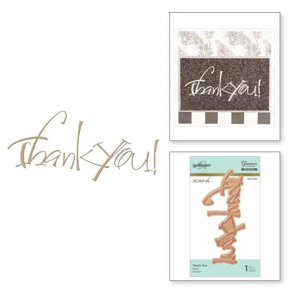 Glimmer Hot Foil Plate - Thank You 1