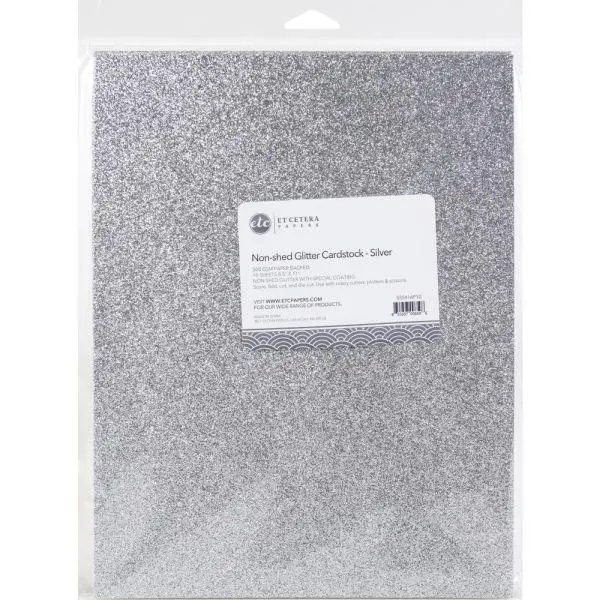 Glitter Cardstock - Silver - 8.5"X11" 1