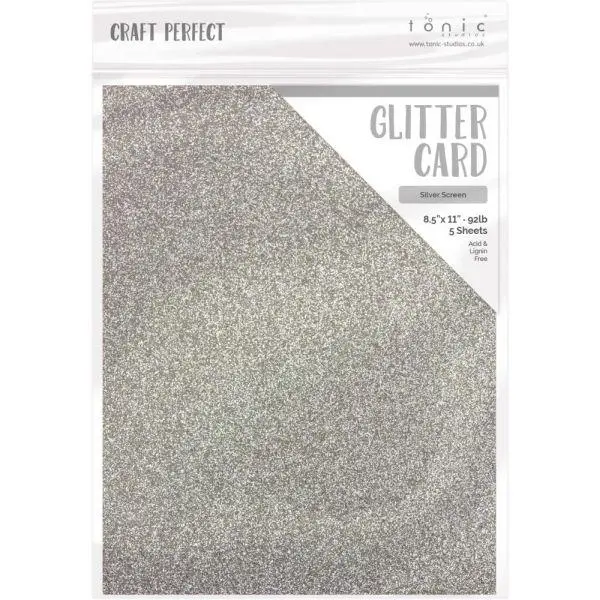 Glitter Cardstock - Silver Screen 1
