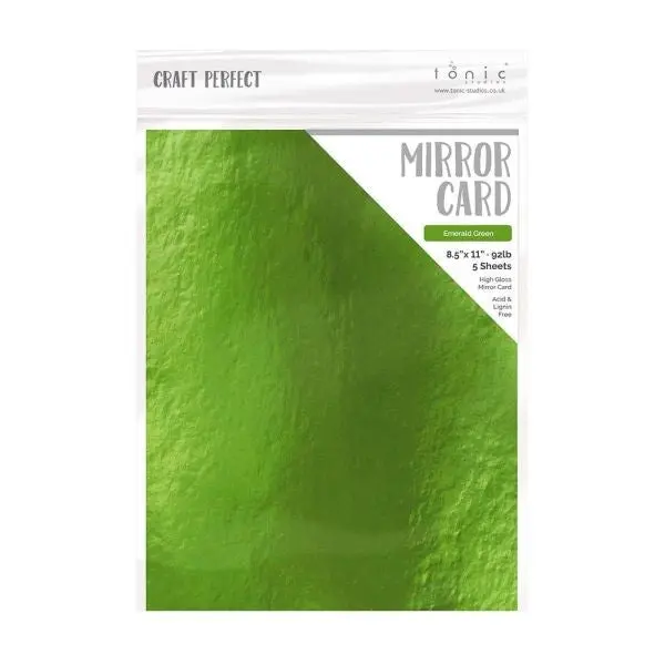 Glossy Mirror Cardstock - Emerald Green 1