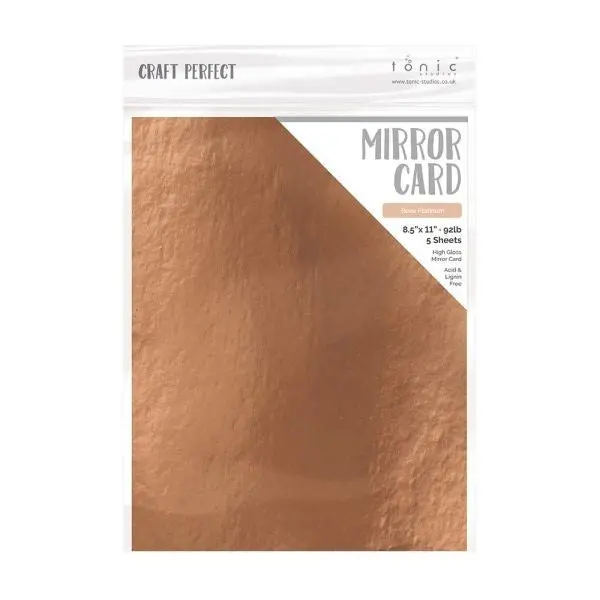Glossy Mirror Cardstock - Rose Platinum 1