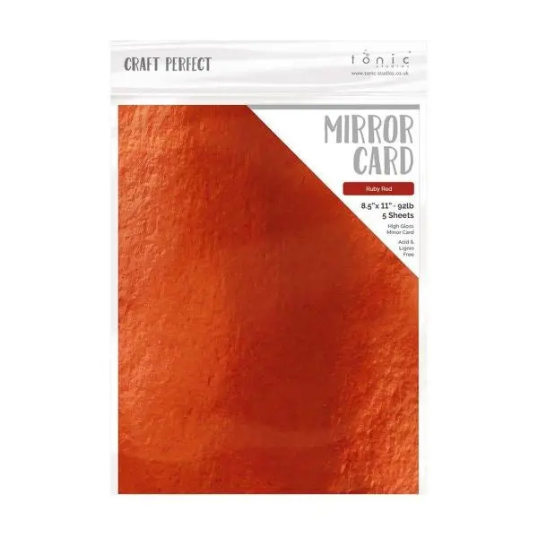 Glossy Mirror Cardstock - Ruby Red 1