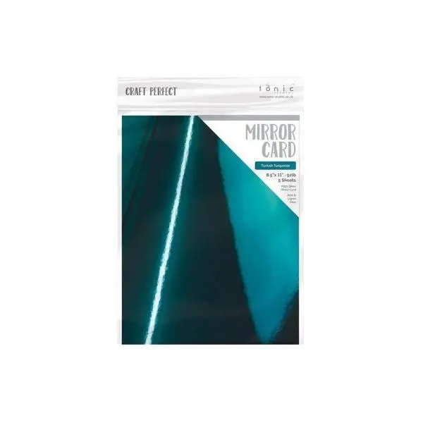 Glossy Mirror Cardstock - Turkish Turquoise 1