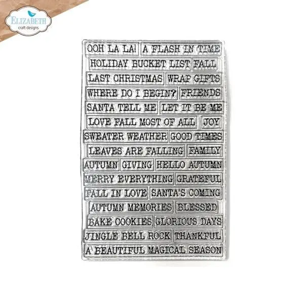 Golden Season - Clear Stamps - Journal Phrases 6 1