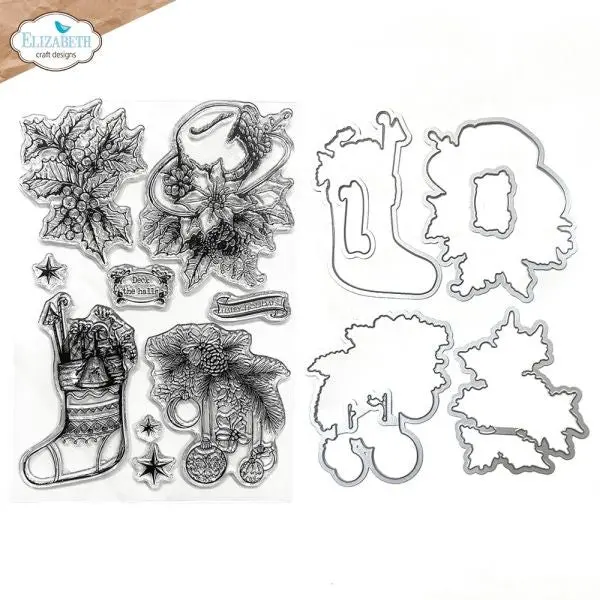 Golden Season - Stamp & Die Set - Deck The Halls 1