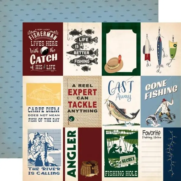 Gone Fishing - 3X4 Journaling Cards 1