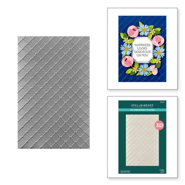 Gorgeous You Collection - Cross My Heart 3D Embossing Folder 1