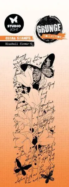 Grunge Collection - Clear Stamps - Blue Bell Flower 1