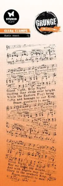 Grunge Collection - Clear Stamps - Music Sheet 1