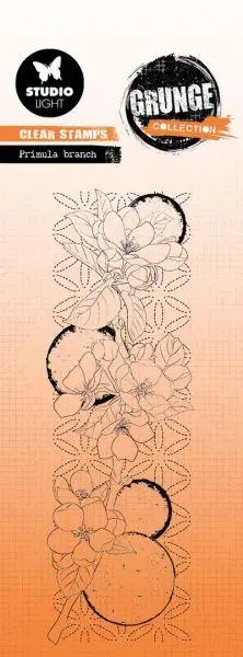 Grunge Collection - Clear Stamps - Primula Branch 1
