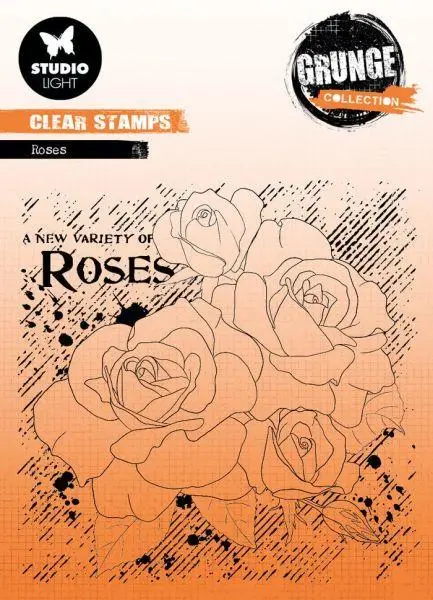 Grunge Collection - Clear Stamps - Roses 1