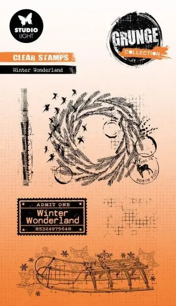 Grunge Collection - Clear Stamps - Winter Wonderland 1