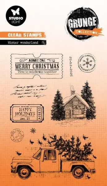 Grunge Collection - Clear Stamps - Winter Wonderland 1