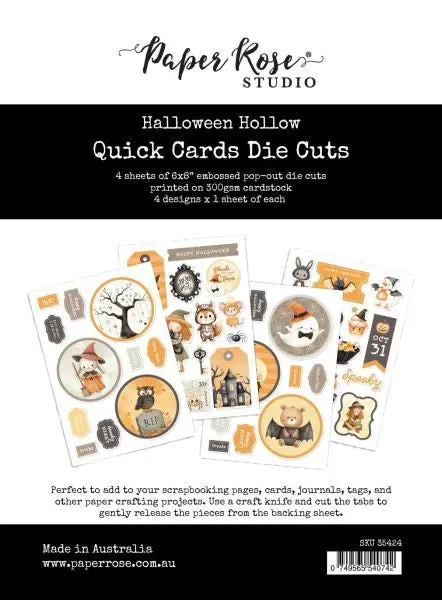 Halloween Hollow - Embossed Die Cuts - Quick Cards 1