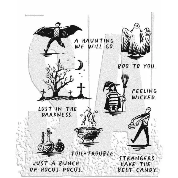 Halloween Sketchbook - Cling Stamps 1