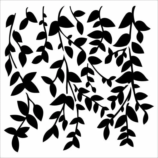 Hanging Vines - 6X6 Stencil 1