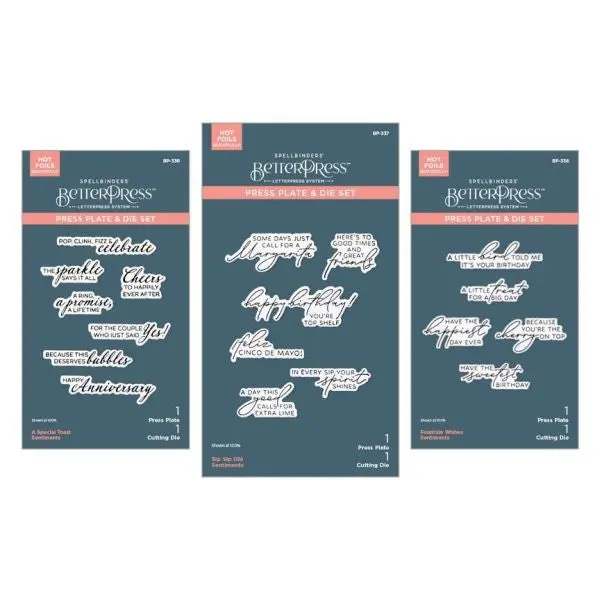 Happier Hour Collection - Happier Hour Betterpress Sentiments Bundle 1