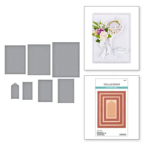 Happier Hour Collection - Linear Touch Rectangles And Tag - Dies 1