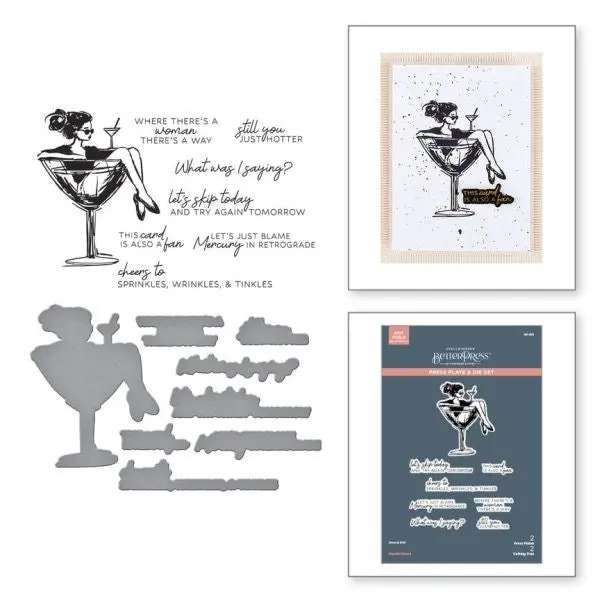 Happier Hour Collection - Martini Mood Betterpress Plate & Die Set 1