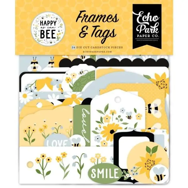Happy As Can Bee - Ephemera - Frames & Tags 1