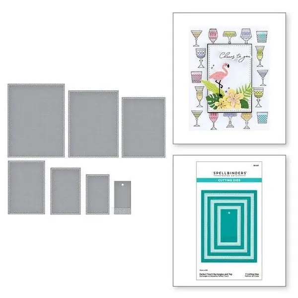 Happy Hour Collection - Perfect Touch Rectangles And Tag Dies 1