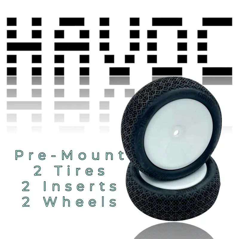 Havoc 2Wd 2.2'' Front Tires Pre-Mount White 1