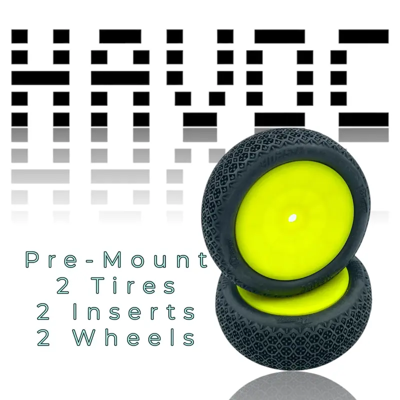 Havoc 2Wd 2.2'' Front Tires Pre-Mount Yellow 1
