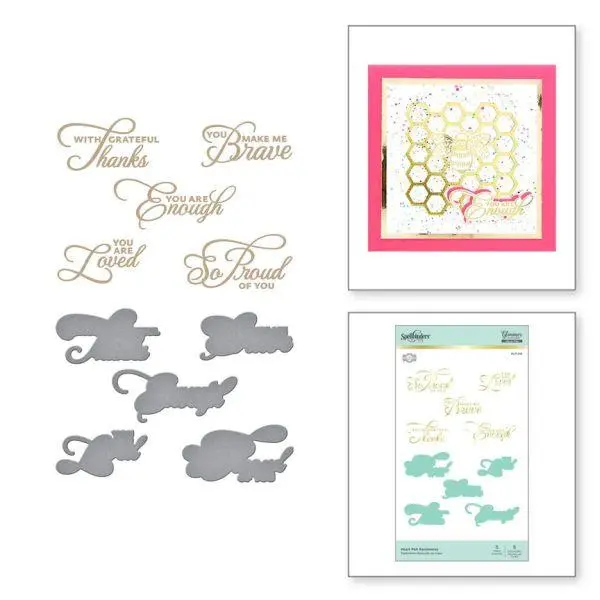Heart Felt Sentiments Glimmer Hot Foil Plate & Die Set 1