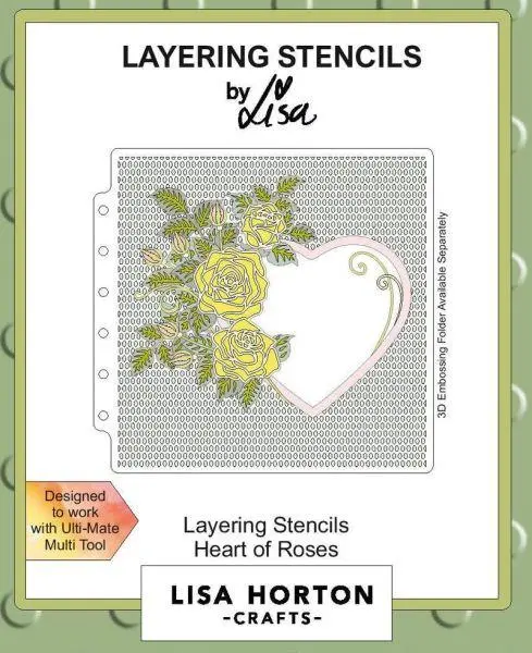 Heart Of Roses Layering Stencils 1