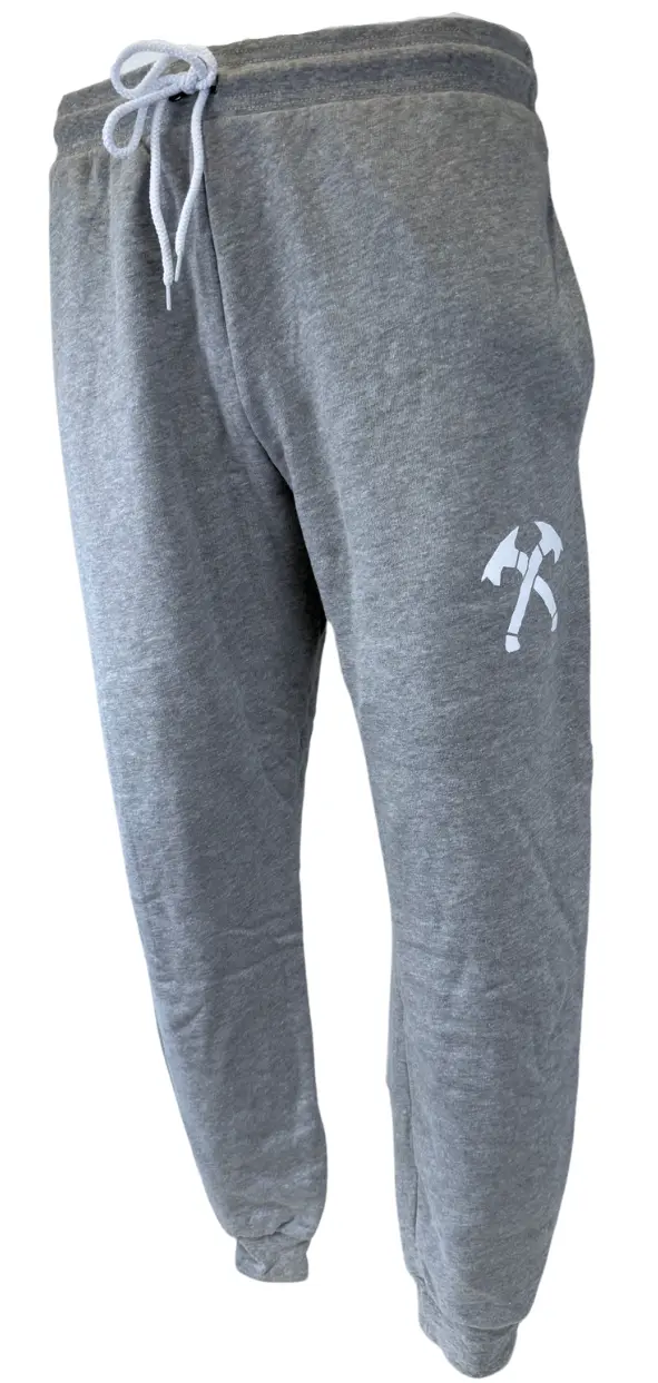 Heather Gray Crossed Hawks Sweat Pants 1