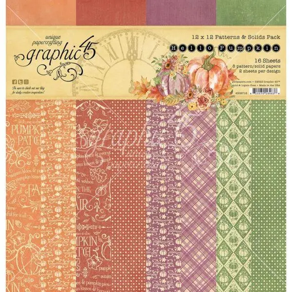 Hello Pumpkin - 12X12 Collection Pack - Patterns & Solids 1