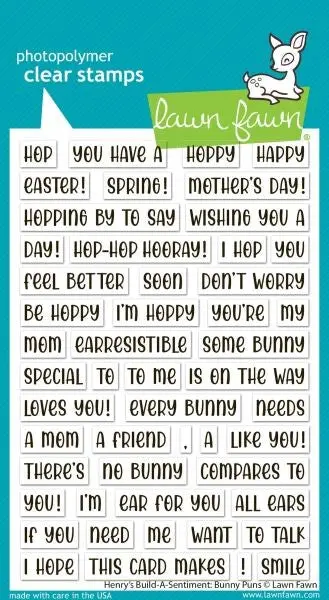Henry's Build-A-Sentiment:  Bunny Puns - Clear Stamps 1