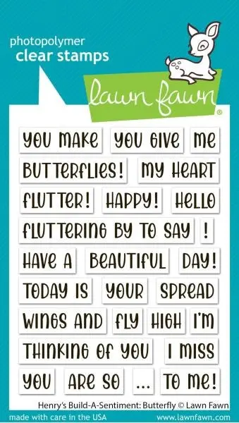 Henry;S Build-A-Sentiment:  Butterfly - Clear Stamps 1