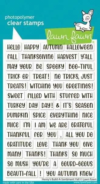 Henry's Build-A-Sentiment:  Fall - Clear Stamps 1