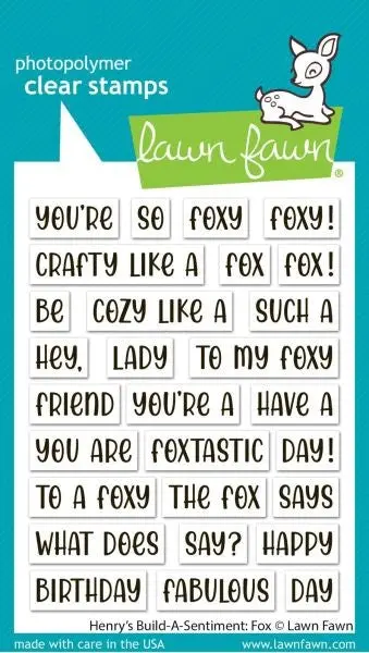 Henry's Build-A-Sentiment:  Fox - Clear Stamps 1