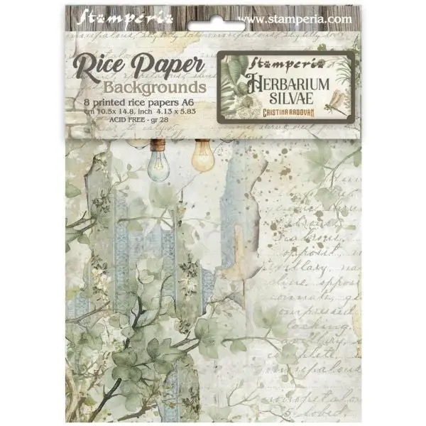 Herbarium Silvae - A6 Rice Paper Backgrounds 1
