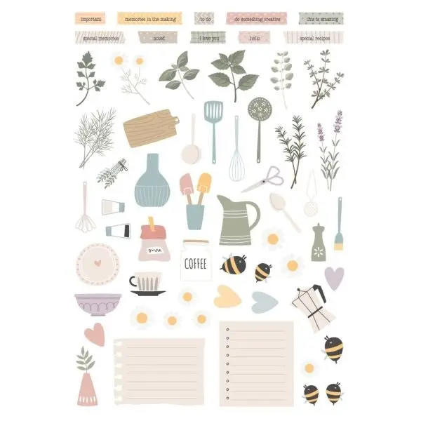 Herbs And Flowers - Die Cut Ephemera 1
