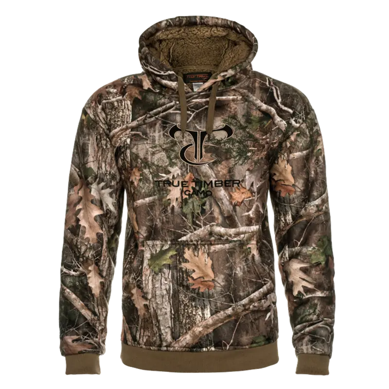 High Pile Fleece Hoodie With Truetimber Logo- Kanati 1