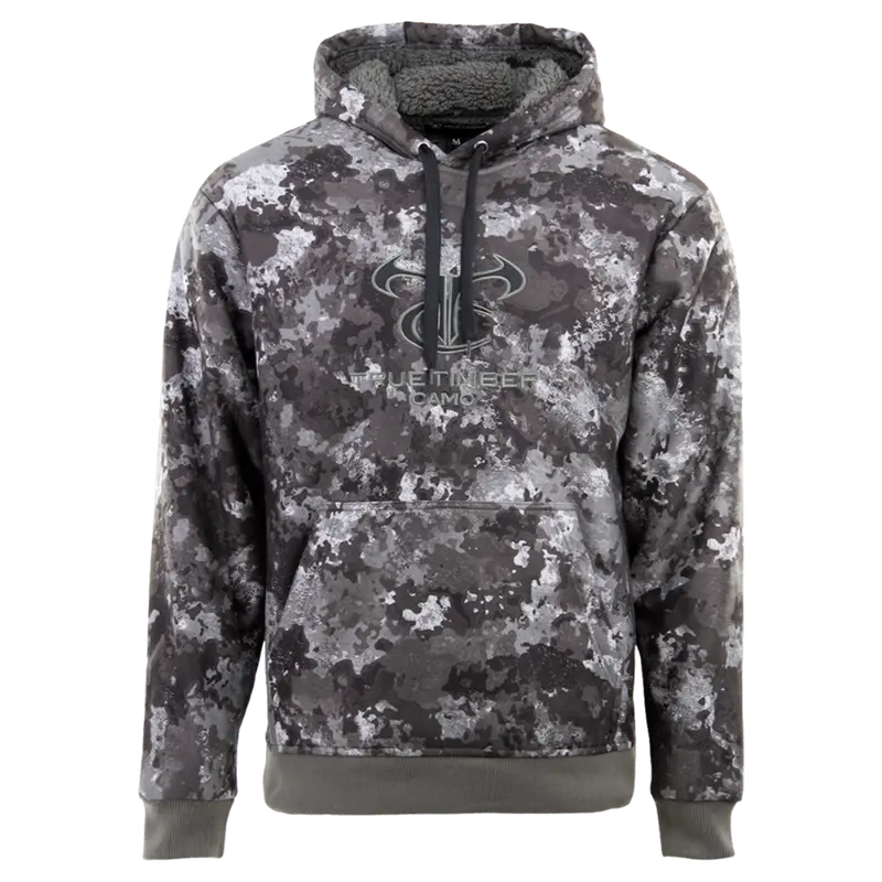 High Pile Fleece Hoodie With Truetimber Logo- Midnight Camo 1