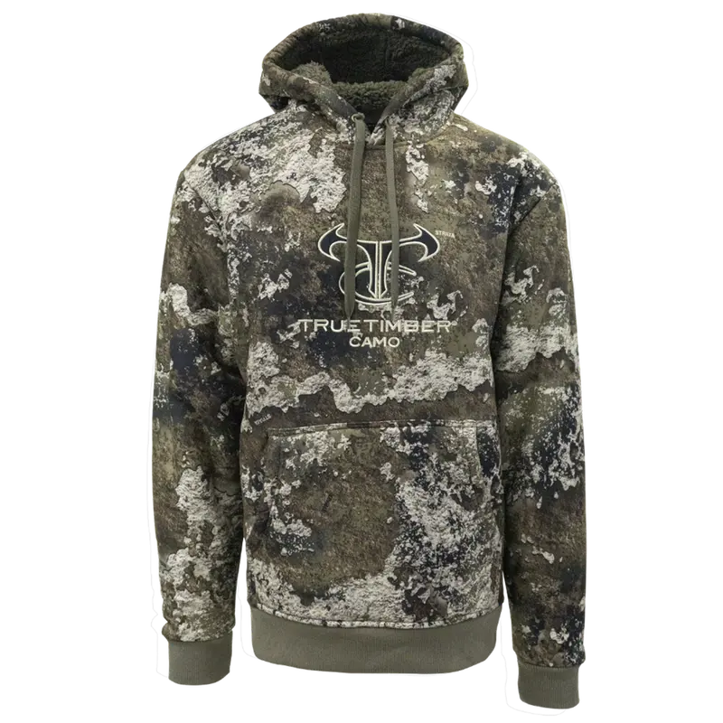 High Pile Fleece Hoodie With Truetimber Logo- Strata 1