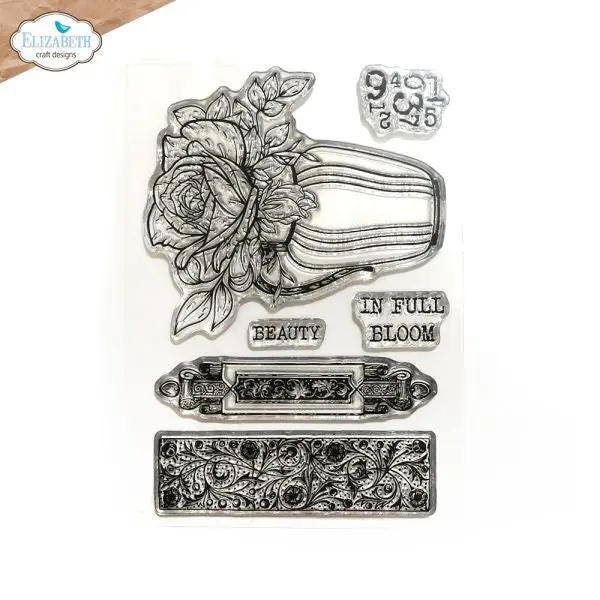 Hinged To The Past Collection - Clear Stamps - In Full Bloom 1